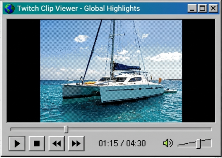 Retro clip player frame